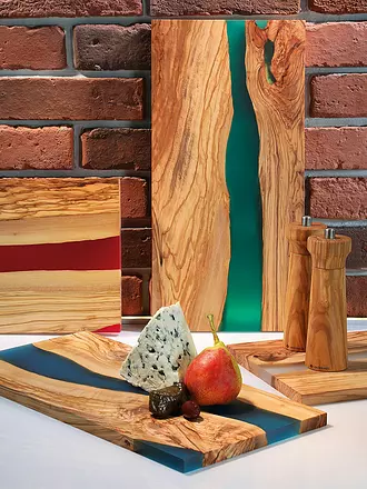 ZASSENHAUS | Servierbrett Olive 45x22cm Braun/Gruen | 